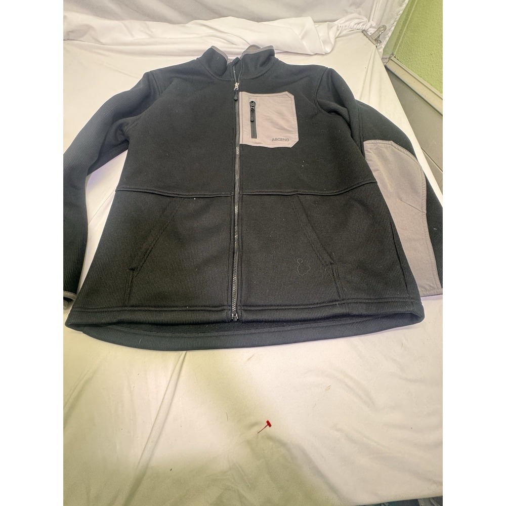 Columbia Men's Fleece Ribbed Lightweight Full-Zip Jacket XL ‎ Lined Pockets Run